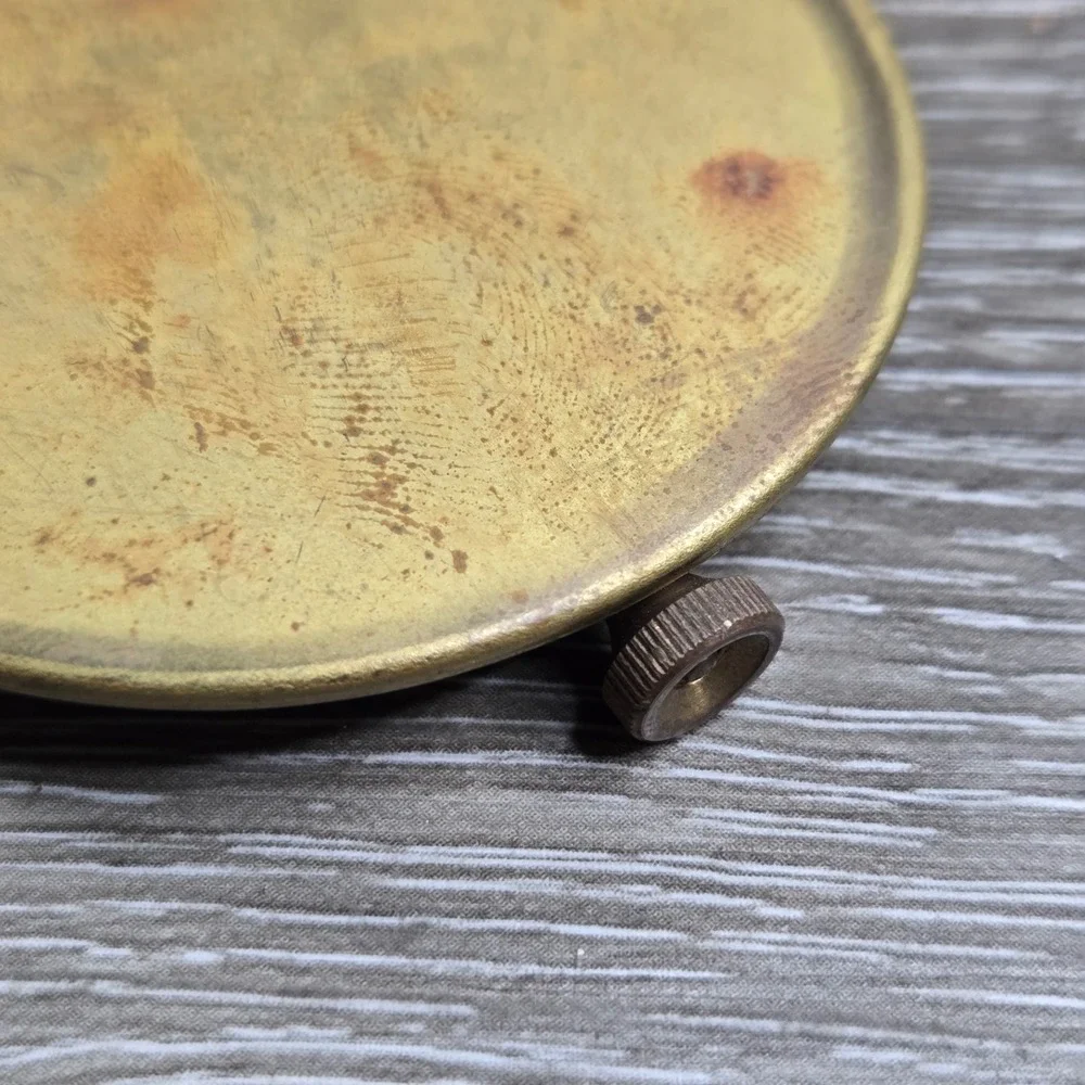 Vintage Brass Clock Pendulum Adjustable Rating Nut Replacement Part 8.5
